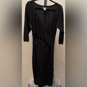 NWOT Women’s black midi dress by H&M
